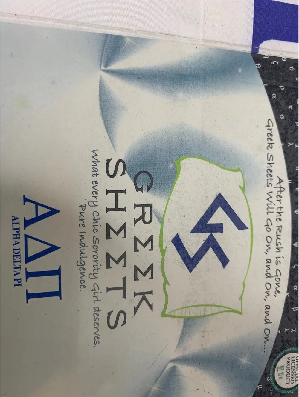 Alpha Delta Pi Greek Sheets Twin XL 100% Combed Long Staple Cotton White [COPY]